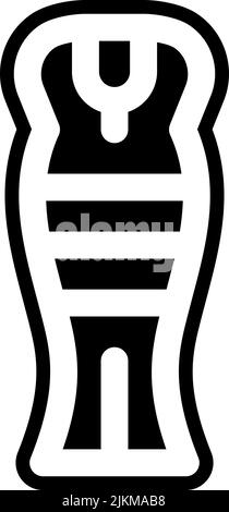 sarcophagus icon black vector illustration. Stock Vector