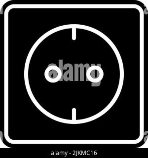 socket icon black vector illustration. Stock Vector