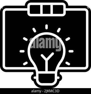 electricity icon black vector illustration. Stock Vector