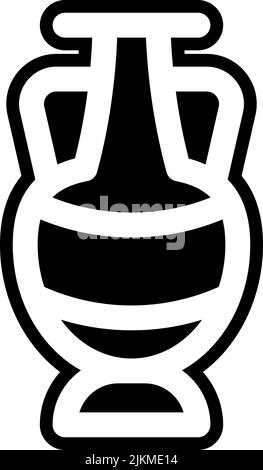 urn icon black vector illustration. Stock Vector