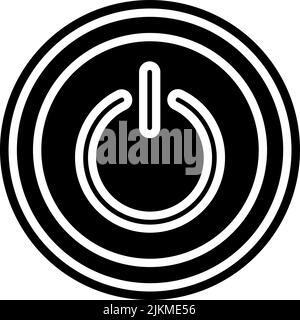 turn off icon black vector illustration. Stock Vector
