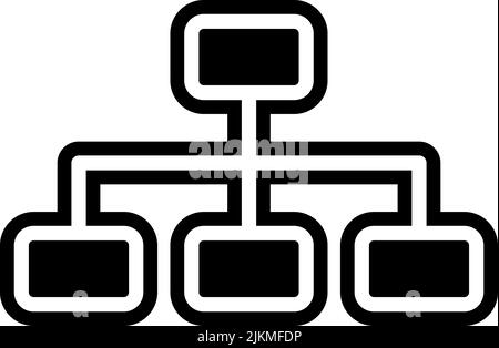 sitemap icon black vector illustration. Stock Vector