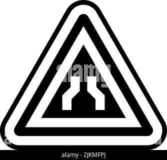 narrow icon black vector illustration. Stock Vector