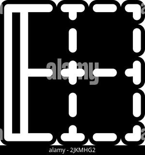 left border icon black vector illustration. Stock Vector
