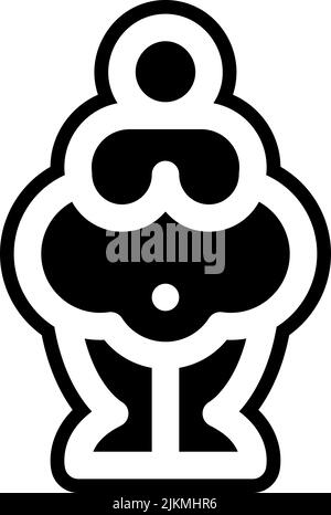 Venus Of Willendorf icon vector, filled flat sign, solid pictogram ...