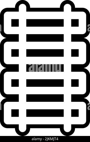 tracks icon black vector illustration. Stock Vector
