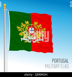 Portugal, Military flag, European Union, vector illustration Stock Vector