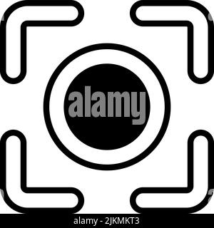 scanning icon black vector illustration. Stock Vector