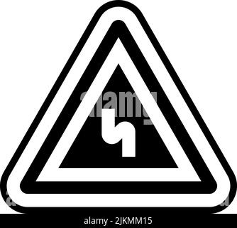 bend icon black vector illustration. Stock Vector