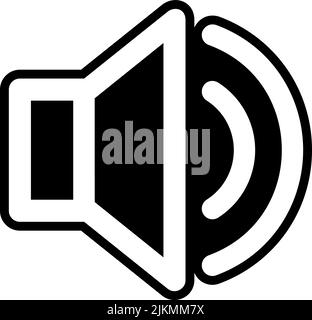 sound icon black vector illustration. Stock Vector