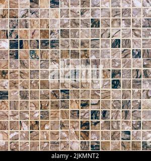 A marble mosaic wall tiles background Stock Photo