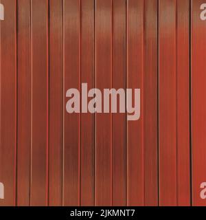 A corrugated metal roofing background with vertical lines in brown color Stock Photo