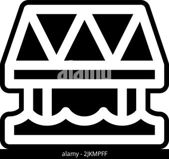 jetty icon black vector illustration Stock Vector Image & Art - Alamy