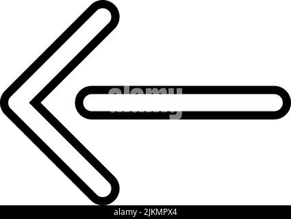 back icon black vector illustration. Stock Vector