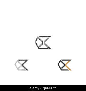 Alphabet Initials logo XC, CX, X and C Stock Vector