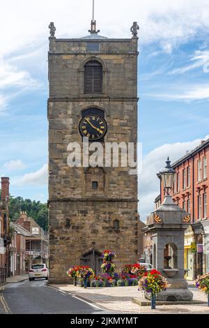 17th century Morpeth Clock Tower, Market Place, Morpeth, Northumberland, England, United Kingdom Stock Photo