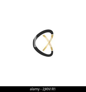 Alphabet Initials logo XC, CX, X and C Stock Vector