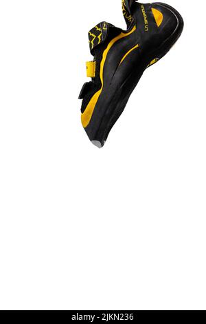 New women's shoe la sportiva vs miura isolated on white background. Rock climbing shoe for advanced climbers Stock Photo