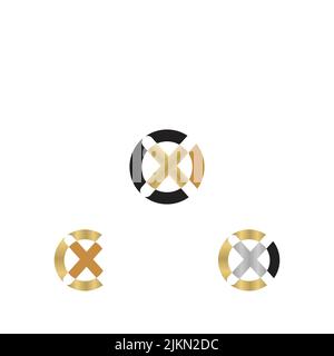 Alphabet Initials logo XC, CX, X and C Stock Vector