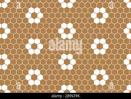 Seamless honeycomb pattern. Vector background hexagonal grid Stock Vector