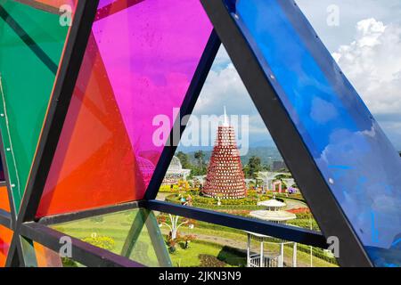 Taman Bunga Celosia Park, Bandungan, Semarang, Indonesia Stock Photo