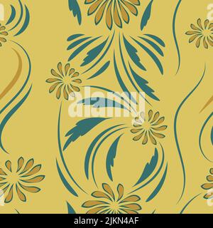 Folk flowers print Floral pattern Ethnic art Stock Vector