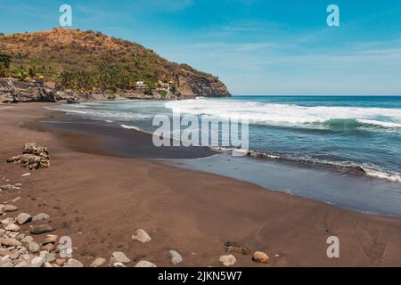 El Zonte beach, also known as Bitcoin Beach, on El Salvador's Pacific ...