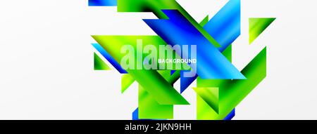 Modern trendy minimalist abstract background. Geometric pattern design, 3d and shadow effects. Vector Illustration Stock Vector