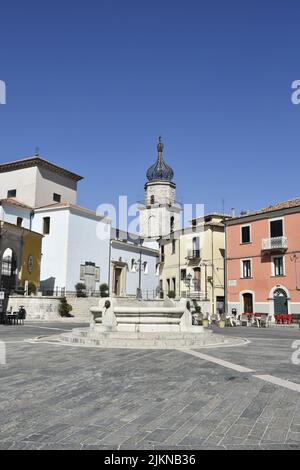 A square in Sepino, a village in the Molise region of Italy. Stock Photo