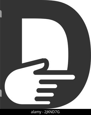 Letter C Finger Click Logo Vector Template Concept For Technology ...