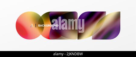 Transparent effects geometric abstract background. Minimalist wallpaper, banner, background or landing Stock Vector