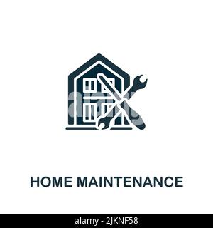 Home Maintenance icon. Monochrome simple line Housekeeping icon for templates, web design and infographics Stock Vector