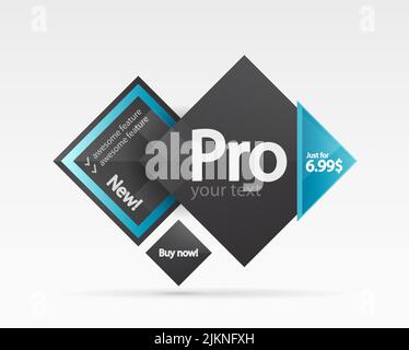 Vector modern hi-tech web box with sample text Stock Vector