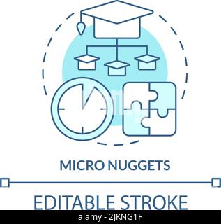 Micro nuggets turquoise concept icon Stock Vector
