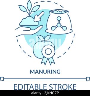 Manuring turquoise concept icon Stock Vector