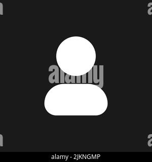 Contact dark mode glyph ui icon Stock Vector