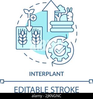Interplant turquoise concept icon Stock Vector