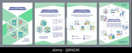 Agricultural biotechnology brochure template Stock Vector