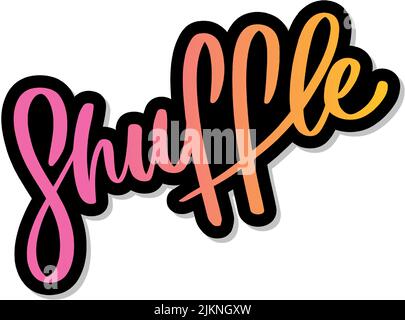 Shuffle dance letter. Abstract modern art design. Stock Vector