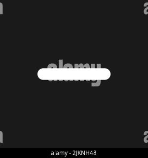 Minus dark mode glyph ui icon Stock Vector