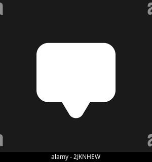 Leave note dark mode glyph ui icon Stock Vector