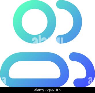 Group of contacts pixel perfect gradient linear ui icon Stock Vector