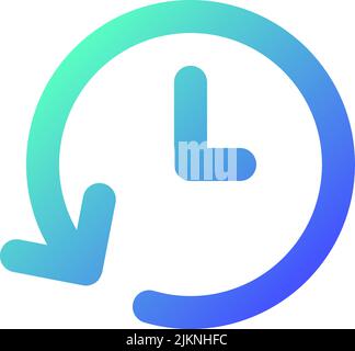 Period of time pixel perfect gradient linear ui icon Stock Vector