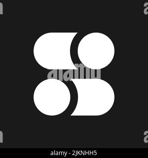 Switch on and off buttons dark mode glyph ui icon Stock Vector