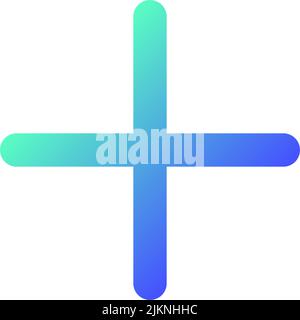Plus pixel perfect gradient linear ui icon Stock Vector