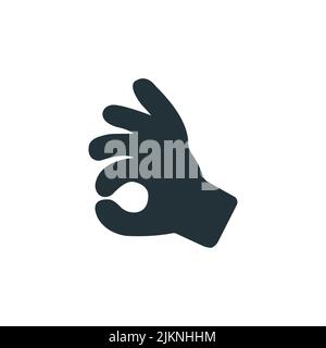 Ok symbol or approval icon with human hand - concept vector. This graphic illustration also represents concepts complimenting others, appreciation, go Stock Vector