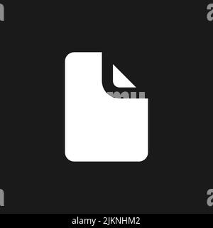 File dark mode glyph ui icon Stock Vector