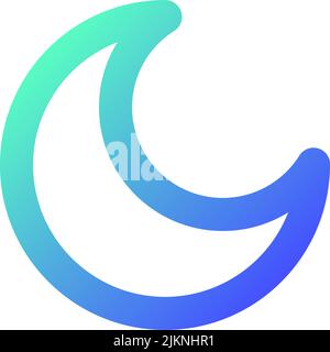 Night mode pixel perfect gradient linear ui icon Stock Vector