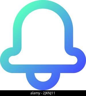 Notifications pixel perfect gradient linear ui icon Stock Vector