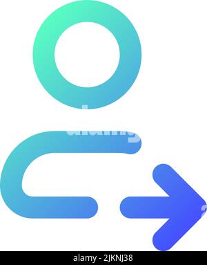 Transfer contact pixel perfect gradient linear ui icon Stock Vector
